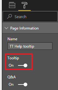 Under 'Page information' select 'Tooltip'